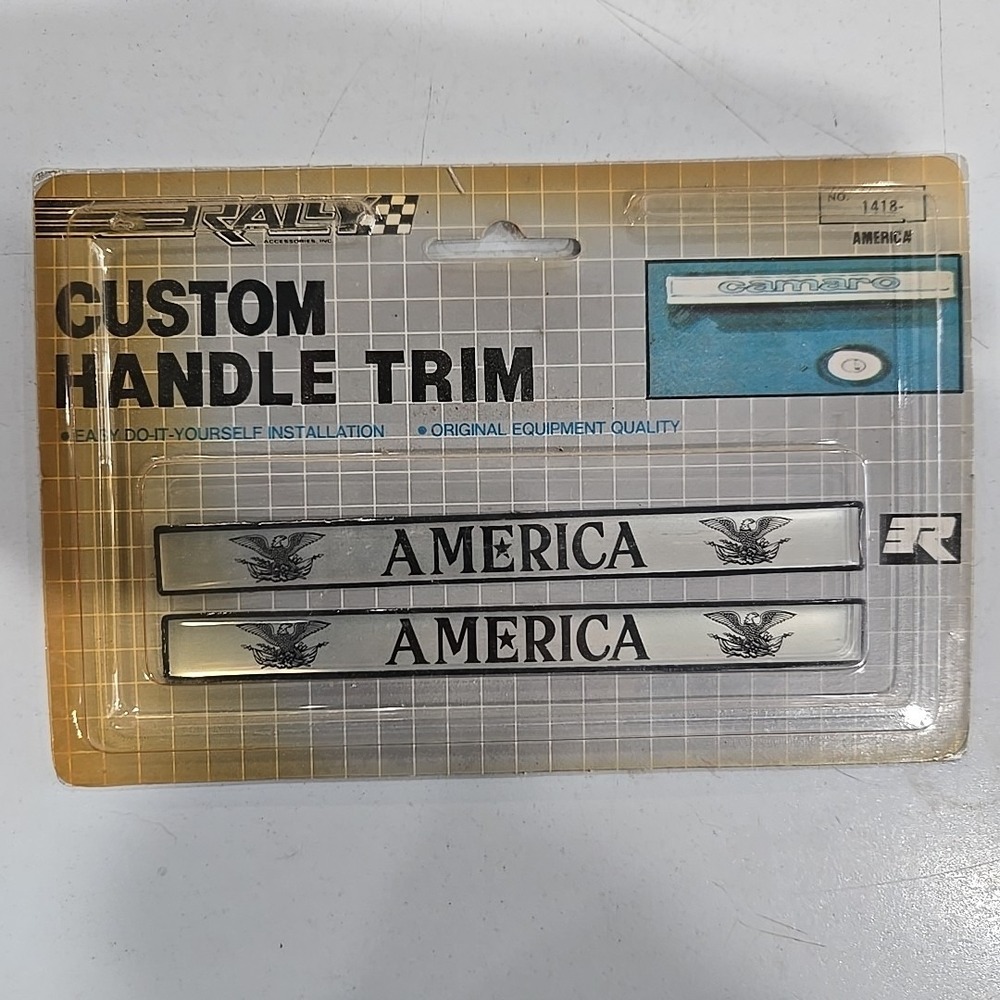 Rally Accessories America Custom Door Handle Trim Eagle Chrome 1418-AMERICA NIP